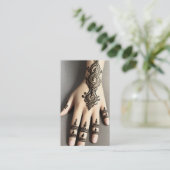 Henna Hand Tattoo Visitekaartje (Staand voorkant)