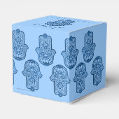 Henna Hand van Hamsa (blauw) Bedankdoosjes (Achterkant)