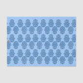 Henna Hand van Hamsa (blauw) Tissuepapier (Voorkant)