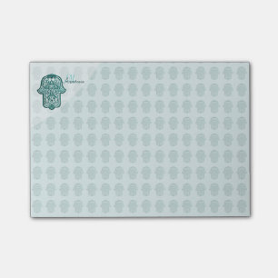 Henna Hand van Hamsa (Blauwgroen) Post-it® Notes