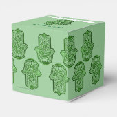 Henna Hand van Hamsa (groen) Bedankdoosjes (Achterkant)