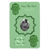 Henna Hand van Hamsa (groen) (sparen de datum) Magneet (Verticaal)