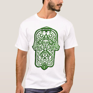 Henna Hand van Hamsa (groen) T-shirt