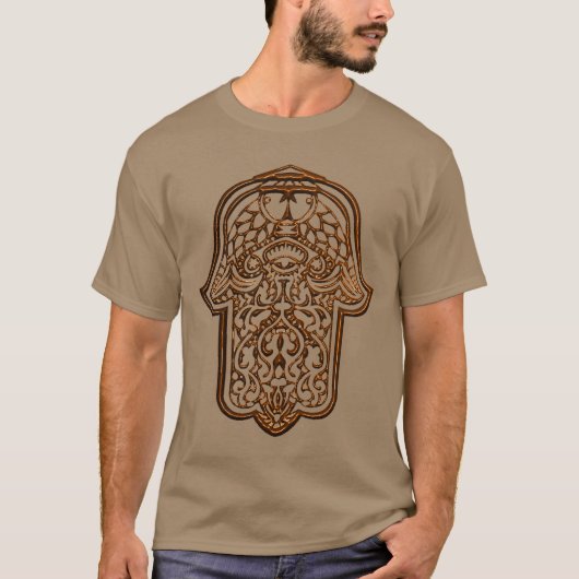 Henna Hand van Hamsa (Oranje) T-shirt (Voorkant)