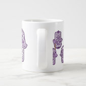 Henna Hand van Hamsa (Paars) Grote Koffiekop (Achterkant)