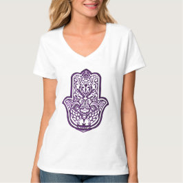 Henna Hand van Hamsa (Paars) T-shirt