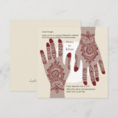 Henna Handen Uitnodiging (Voorkant / Achterkant)
