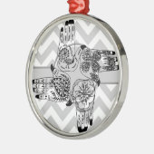 Henna Hands 4 Square Paisley Tattoo  Metalen Ornament (Links)