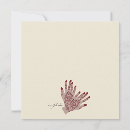 Henna Hands Uitnodiging (Achterkant)