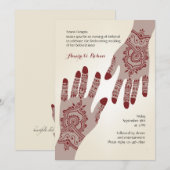 Henna Hands Uitnodiging (Voorkant / Achterkant)