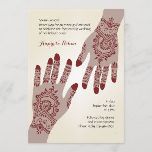 Henna Hands Uitnodiging