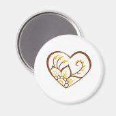 Henna hart geel magneet (Voorkant / Achterkant)