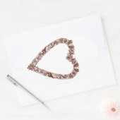 Henna Hart Ontwerp Ovale Sticker (Envelop)