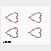 Henna Hart Ontwerp Ovale Sticker (Vel)