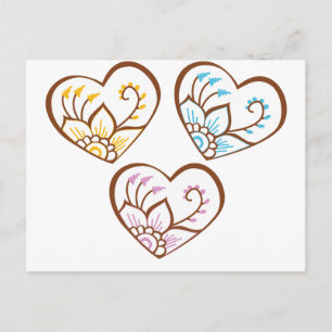 Henna Hearts Briefkaart