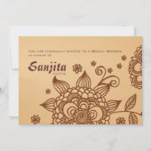 Henna Inspiration Invitation Kaart (Voorkant)