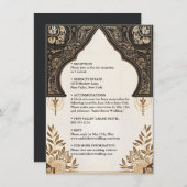 Henna Islam Nikah Arabisch Walima moslim bruiloft Informatiekaartje (Voorkant / Achterkant)