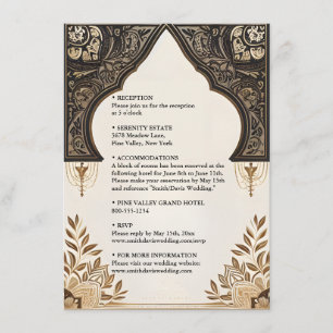 Henna Islam Nikah Arabisch Walima moslim bruiloft Informatiekaartje