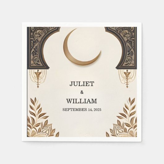 Henna Islam Nikah Arabisch Walima moslim bruiloft Servet (Voorkant)