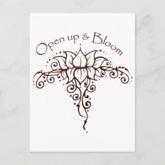 Henna Lotus 'Open Up & Bloom' Briefkaart
