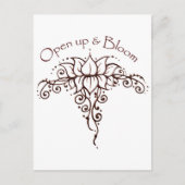 Henna Lotus 'Open Up & Bloom' Briefkaart (Voorkant)