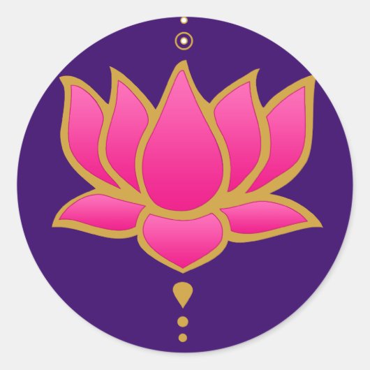 Henna Lotus Roze Sticker (Voorkant)
