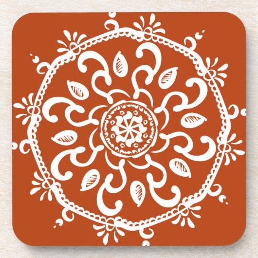Henna Mandala Bier Onderzetter (Voorkant)