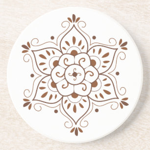 Henna Mandala Coster Zandsteen Onderzetter