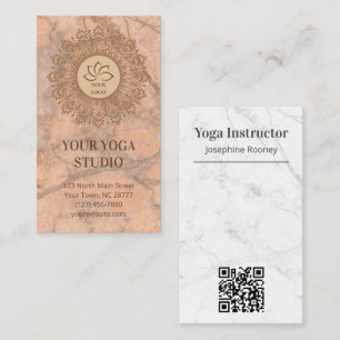 Henna Mandala Marmer Blush Logo Visitekaartje