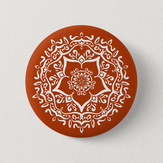 Henna Mandala Ronde Button 5,7 Cm (Voorkant)