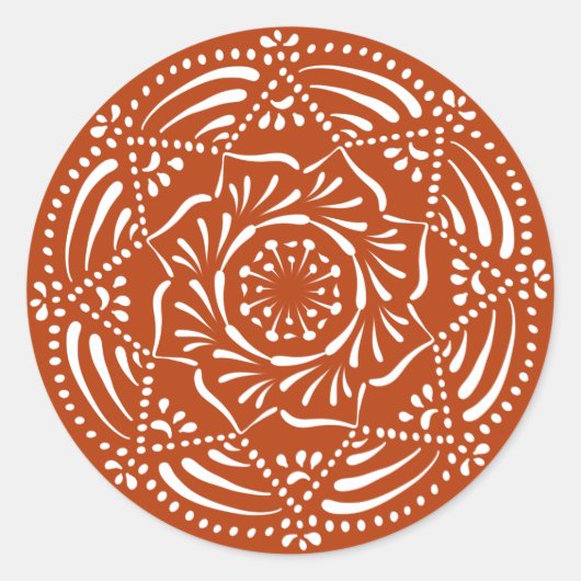 Henna Mandala Ronde Sticker (Voorkant)