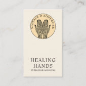 Henna Massage Healing Arts Hands Business Card Visitekaartje (Voorkant)