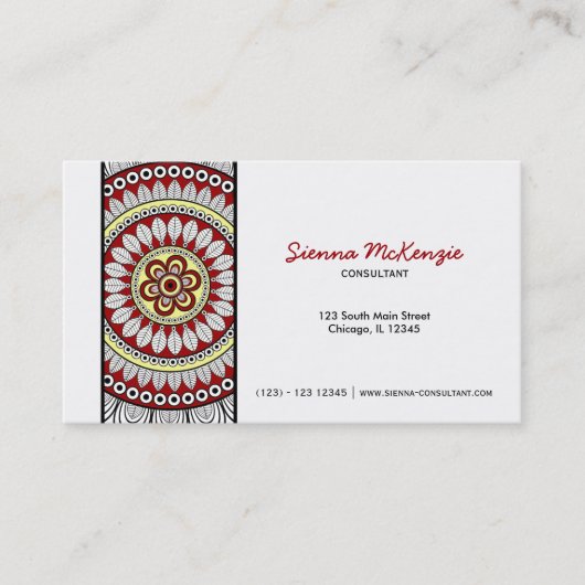 Henna Mehndi Consultant Visitekaartje (Voorkant)