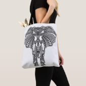 Henna Mehndi Decorated Indian Elephant 2 Tote Bag (Dichtbij)