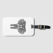 Henna Mehndi Decorated Indian Elephant Bagagelabel (Voorkant (horizontaal))