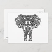 Henna Mehndi Decorated Indian Elephant Briefkaart (Voorkant / Achterkant)