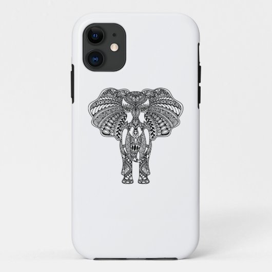 Henna Mehndi Decorated Indian Elephant Case-Mate iPhone Case (Achterkant)