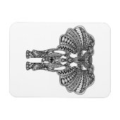 Henna Mehndi Decorated Indian Elephant Magneet (Horizontaal)