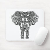 Henna Mehndi Decorated Indian Elephant Muismat (Met muis)