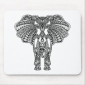 Henna Mehndi Decorated Indian Elephant Muismat (Voorkant)