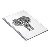 Henna Mehndi Decorated Indian Elephant Notitieboek (Rechterzijde)