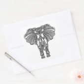 Henna Mehndi Decorated Indian Elephant Vierkante Sticker (Envelop)