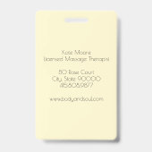 Henna Mehndi Handmassage Bedrijf Badge (Achterkant)