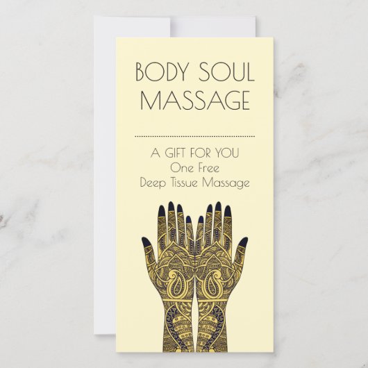 Henna Mehndi Hands Design Cadeaubon Kaart (Voorkant)