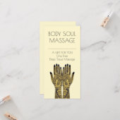 Henna Mehndi Hands Design Cadeaubon Kaart (Voorkant / Achterkant in situ)