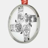 Henna Mehndi Hands Indian Design Painted Wedding Metalen Ornament (Links)