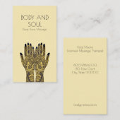 Henna Mehndi Hands Massage Visitekaartje (Voorkant / Achterkant)