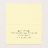 Henna Mehndi overhandigt massage therapeut praktij Visitekaartje (Binnenkant ongevouwen)