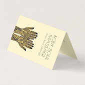 Henna Mehndi overhandigt massage therapeut praktij Visitekaartje (Voorkant)