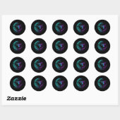 Henna Moon Dragonfly: zelfmoordpreventie Ronde Sticker (Vel)